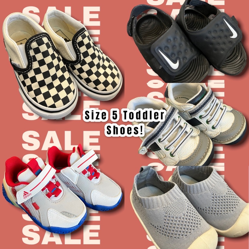 Assorted New and Used size 5 baby shoes!